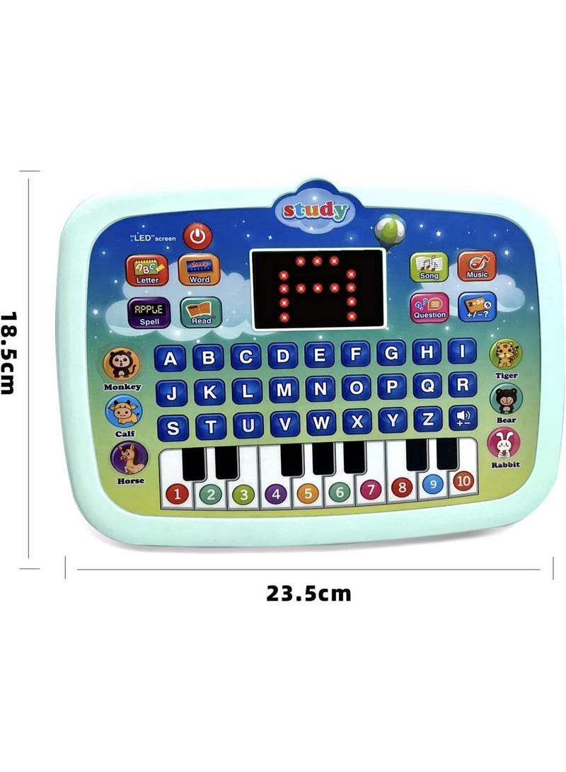 Kids English Learning Tablet with Piano Keyboard - Educational Toy with LED Screen, Interactive Alphabet & Music Learning Toy for Preschoolers, Perfect Gift for Birthday & Eid - Image 3